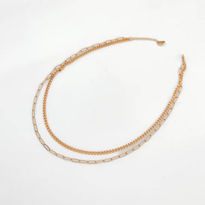 Champagne Rain Rope Chain Layered Necklace
