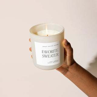 Favorite Sweater 15 oz Soy Candle, Matte Jar