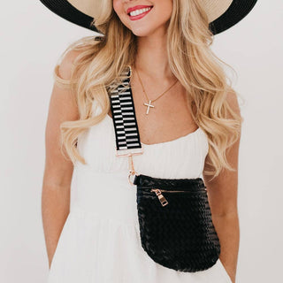 Westlyn Woven Bum Bag, Checkered Blush