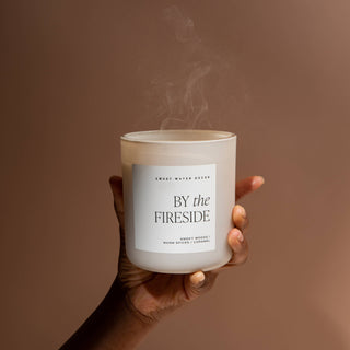 By The Fireside 15 oz Soy Candle, Matte Jar - Decor