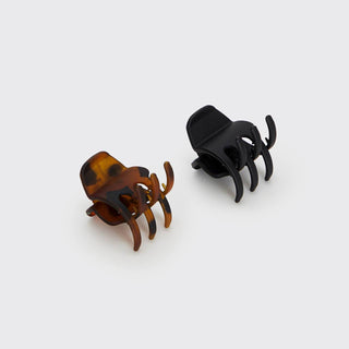 Eco - Friendly Medium Claw Clips 2pc set - Black & Tort - The Red Thread Boutique