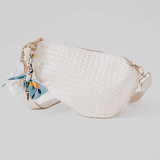 Charmed By Satin Bag Charms: Navy/Green/Yellow Painting