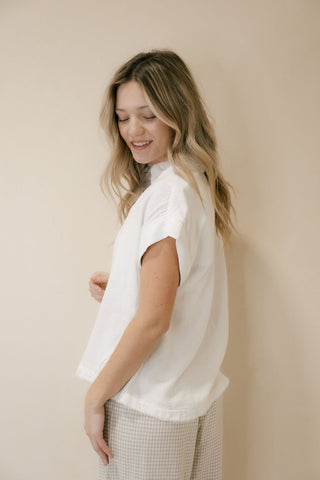 Elieo Top, White - The Red Thread Boutique