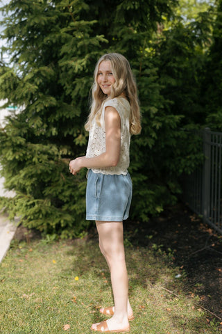 Ellery Crochet Vest, Cream *final sale* - The Red Thread Boutique