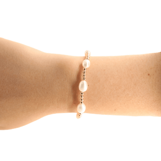 Ellie Pearl Bracelet in Gold: Standard 6.75 inch - The Red Thread Boutique