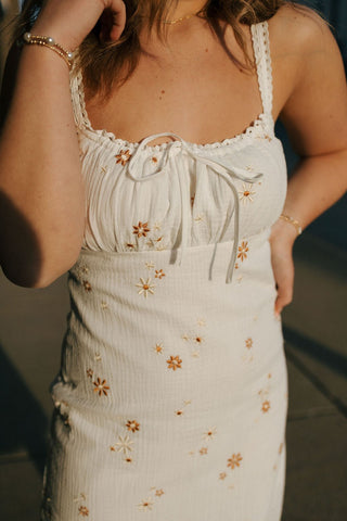 Embroidered Fabric Mini Dress *final sale - The Red Thread Boutique