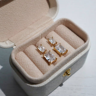 Evelina Earrings | Zircon Dangle Earrings - The Red Thread Boutique
