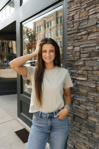 Everyday Tee, Moss - The Red Thread Boutique