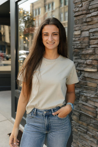 Everyday Tee, Moss - The Red Thread Boutique