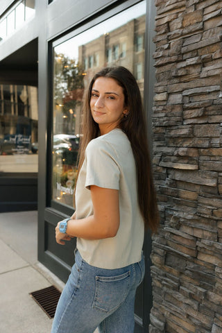 Everyday Tee, Moss - The Red Thread Boutique