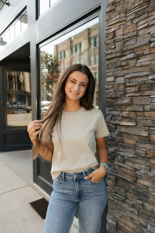 Everyday Tee, Moss - The Red Thread Boutique