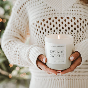 Favorite Sweater 15 oz Soy Candle, Matte Jar