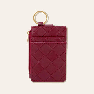 Keychain Wallet - Woven Plum