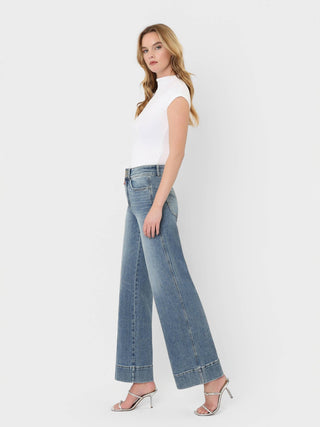 F9095 Trouser Hem Jeans - The Red Thread Boutique