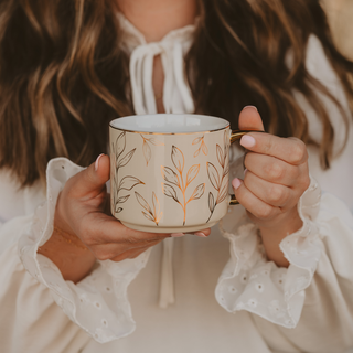 Gold Leaves Coffee Mug *final sale*