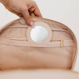 Madelyn Bow Makeup Bag, Blush