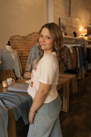 Falalala Boyfriend Tee, Sea Salt by Z Supply *final sale - The Red Thread Boutique