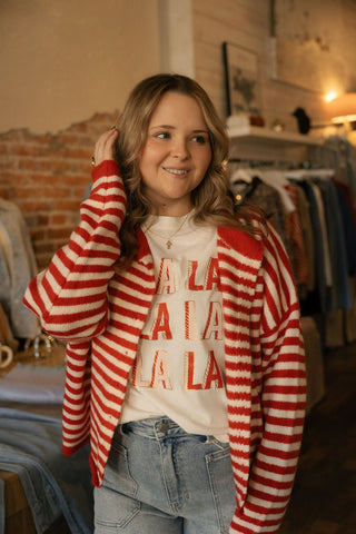 Falalala Boyfriend Tee, Sea Salt by Z Supply *final sale - The Red Thread Boutique