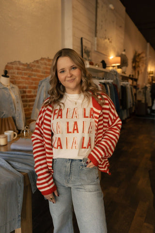 Falalala Boyfriend Tee, Sea Salt by Z Supply *final sale - The Red Thread Boutique