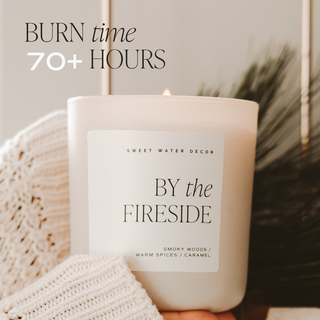 By The Fireside 15 oz Soy Candle, Matte Jar - Decor