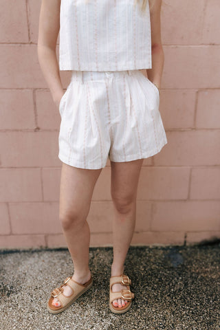 Floral Square Neck Set, Lt Taupe *final sale - The Red Thread Boutique