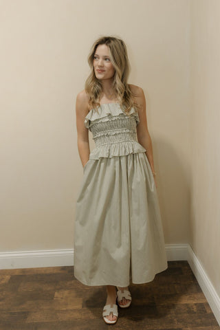 Flynn Cream Stripe Dress - The Red Thread Boutique