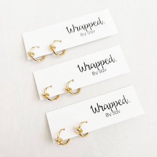 Front Knot Huggies: Gold - The Red Thread Boutique