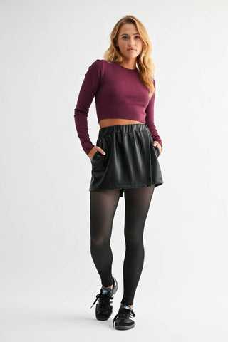 Fur Lined High - Waisted Tights, Black - The Red Thread Boutique