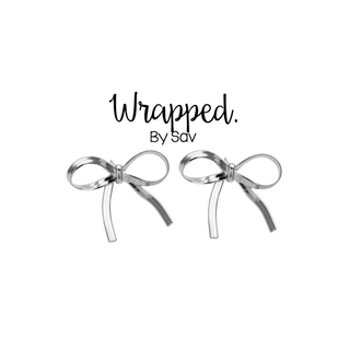 Girly Bow Studs: Yellow Gold - The Red Thread Boutique
