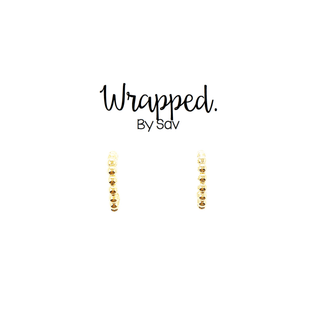 Gold Ball Hoops: Huggie - The Red Thread Boutique