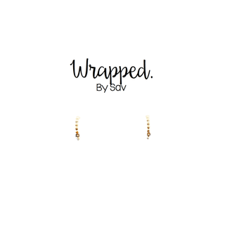 Gold Ball Hoops: Huggie - The Red Thread Boutique