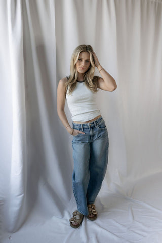 Gray - T Tank - The Red Thread Boutique
