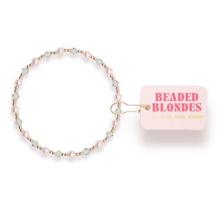 Green Pearl June Bracelet: Standard 6.75 Inch - The Red Thread Boutique