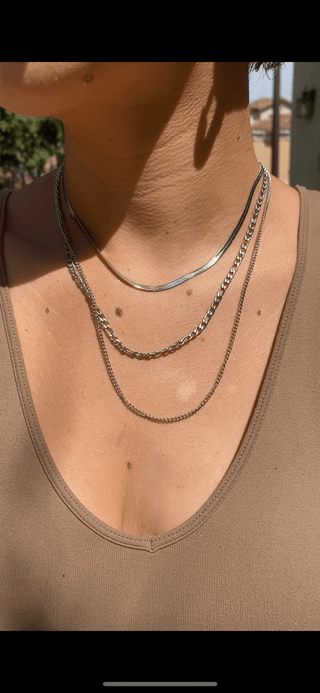 Gwenyth Necklace set: Silver - The Red Thread Boutique