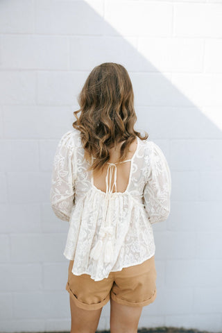 Haisel Top, Ivory *final sale - The Red Thread Boutique