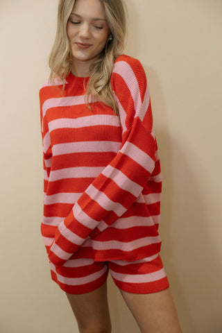 Hallie Striped Sweater Set - The Red Thread Boutique