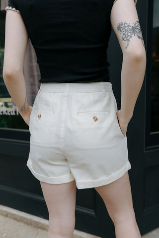 Harleigh Shorts, Cream *final sale* - The Red Thread Boutique