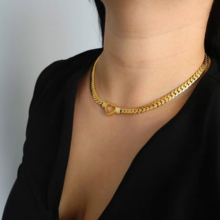 Heart Choker | Chunky Statement Necklace - The Red Thread Boutique