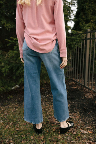 High Rise Cargo Pocket Wide Leg *final sale - The Red Thread Boutique