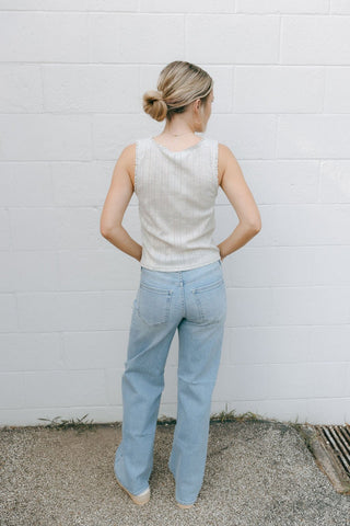 High Rise Full Length Straight - Light Denim *final sale - The Red Thread Boutique