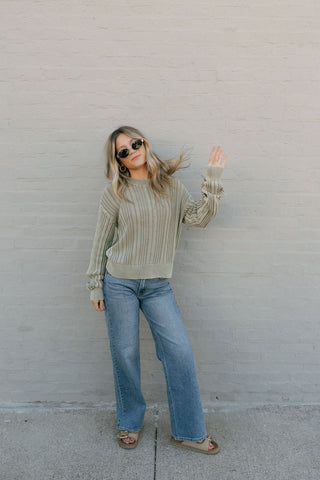 High Rise Full Length Straight, Med. Denim * final sale - The Red Thread Boutique