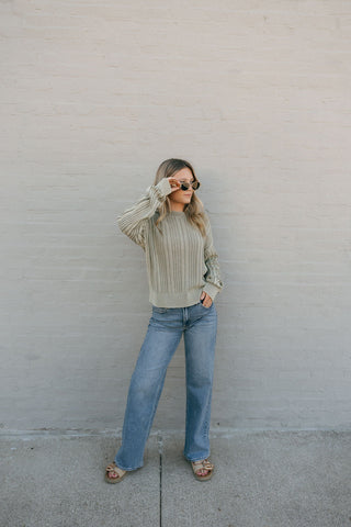 High Rise Full Length Straight, Med. Denim * final sale - The Red Thread Boutique