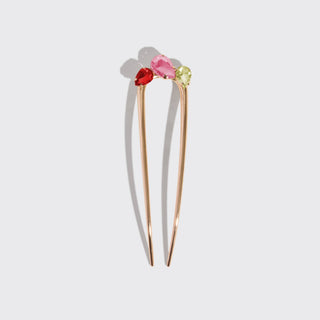 Holiday Gemstone French Hair Pin - The Red Thread Boutique