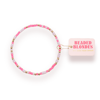 Hot Pink & Lilac Sprinkle Bracelet: Standard 6.75 inch - The Red Thread Boutique