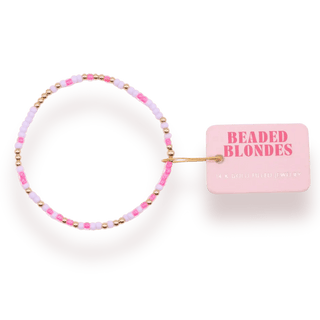 Hot Pink & Lilac Sprinkle Bracelet: Standard 6.75 inch - The Red Thread Boutique