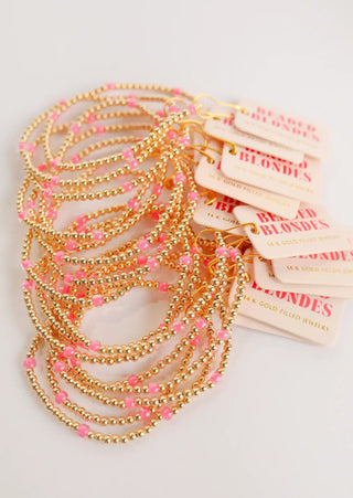 Hot Pink Poppi Bracelet: Standard 6.75 inch - The Red Thread Boutique