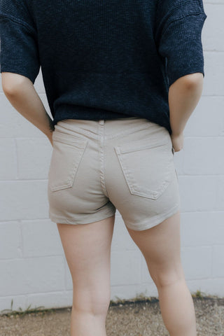 HR Utility Cargo Short, Almond by Just Black Denim *final sale - The Red Thread Boutique