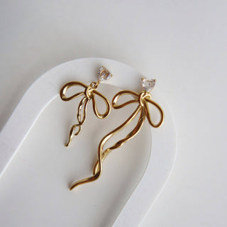 Keira Bow Dangle Earrings - The Red Thread Boutique