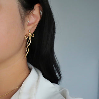 Keira Bow Dangle Earrings - The Red Thread Boutique