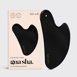 Kitsch Stainless Steel Gua Sha - Matte Black - The Red Thread Boutique